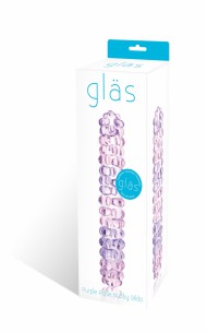 Glas - Purple Rose Nubby Glass Dildo