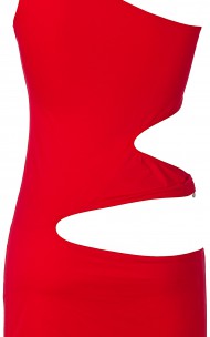 Axami - V-9249 Czerwona Sukienka