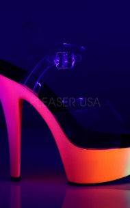 Pleaser - RAINBOW-208UV Sandałki świecące w UV