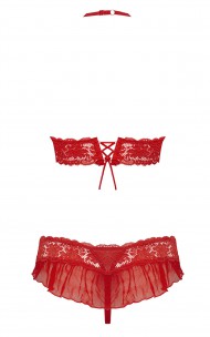 Obsessive - 863-SET-3 Czerwony Komplet Bikini