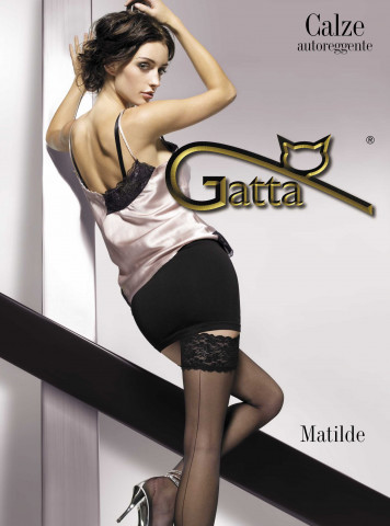 Gatta Matilde - Pończochy samonośne ze szwem